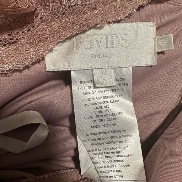 David’s Bridal Bridesmaid Dress in Rose Gold F15749M size 18 NWT - Picture 6 of 7